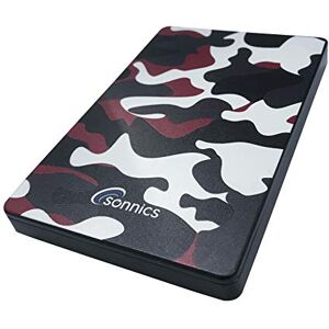 Sonnics 500GB Red Camo External Portable Hard drive type C USB 3.1 Compatible with Windows PC, Mac, Smart tv, XBOX ONE/Series X & PS4 /PS5