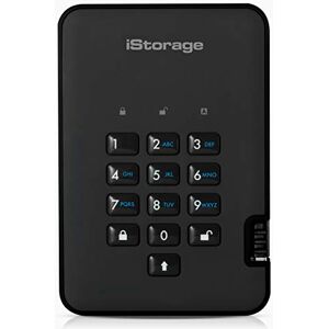 iStorage diskAshur2 SSD 4TB Black - Secure portable solid state drive - Password protected - Dust & water resistant - Hardware Encryption