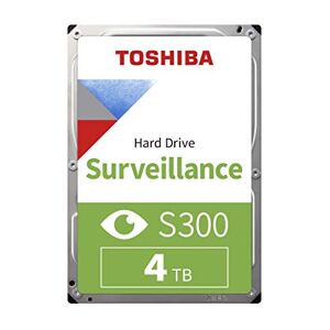 Toshiba 4TB S300 Surveillance 3.5' SATA Internal Hard Drive. 24/7 Operation, Supports 64 cameras, 128MB Cache, 110TB/Year workload,CMR,3yr Warranty (HDWT140UZSVA).