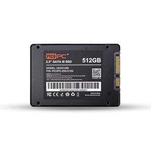 PICOPC SSD 512GB 2.5" SATA 3.0 SSD - Up to 550 MB/s - Laptop/Desktop/Mini PC storage (3D NAND Internal Solid State Drive)