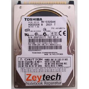 Toshiba 100GB MK1032GAX Laptop Hard Drive