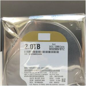 Generic HDD For Gold 2TB 3.5" SATA 6 Gb/s 128MB 7200RPM For Internal HDD For Enterprise Class HDD For WD2005FBYZ