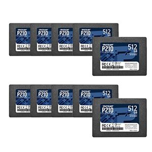 Patriot Memory Patriot P210 SATA 3 512GB SSD 2.5 Inch Internal Solid State Drive 10 Pack, Lot of 10 - P210S512G25