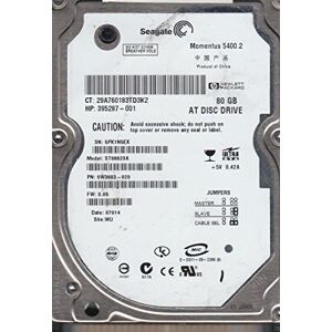 ST98823A, 5PK, WU, PN 9W3883-020, FW 3.05, Seagate 80GB IDE 2.5 Hard Drive