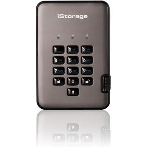 iStorage diskAshur Pro2 500GB Mobile External Hard Drive in Grey - USB3.1