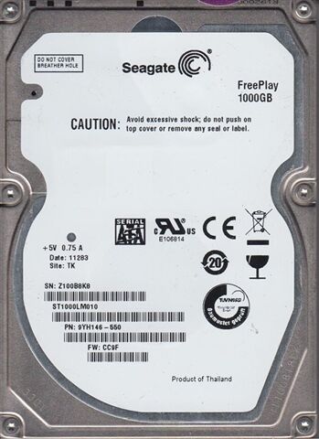 Refurbished: Seagate Freeplay 1TB 2.5” SATA III
