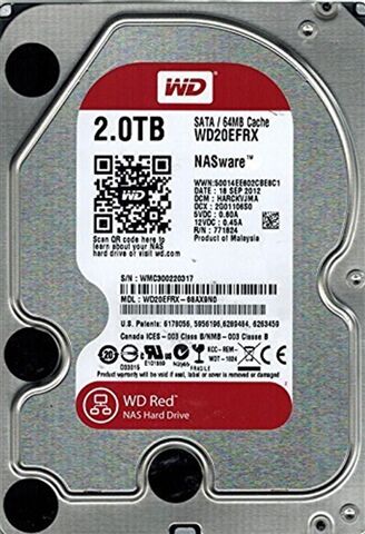 Refurbished: WD WD20EFRX 2TB 3.5” NAS SATA