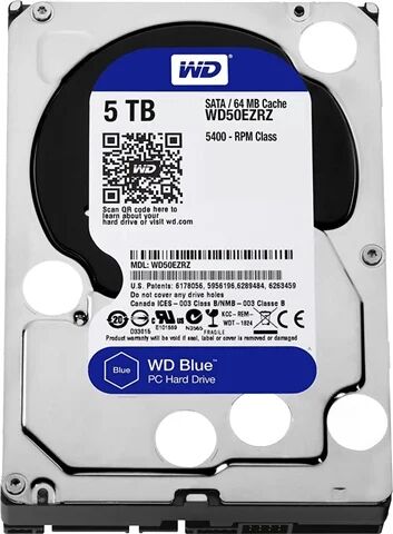 Refurbished: WD Blue 5TB Internal Hard Drive (WD50EZRZ)