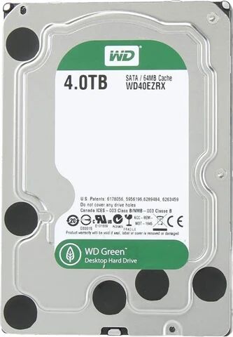 Refurbished: WD Green WD40EZRX 4TB 3.5” SATA HDD