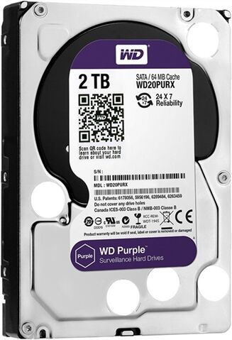 Refurbished: WD Purple WD20PURX 2TB 3.5” SATAIII