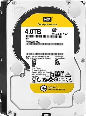 Refurbished: Western Digital WD4000FYYZ 3.5” 4TB 7200rpm SATA III