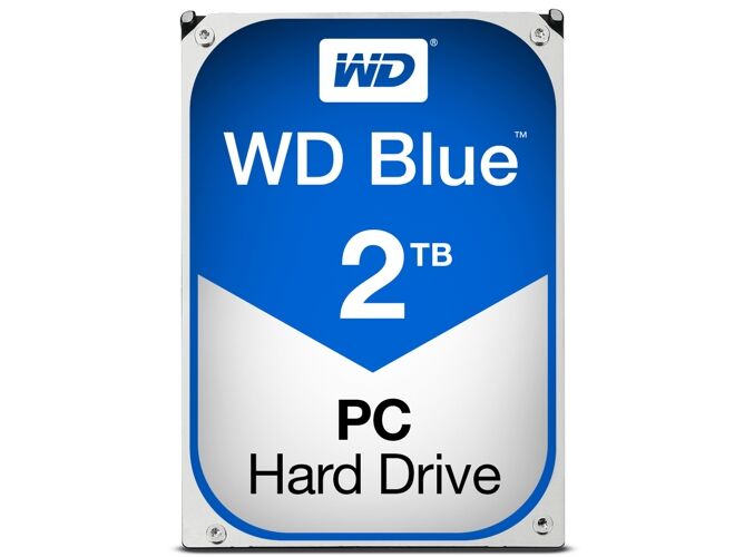 Western Digital Disco HDD Interno WESTERN DIGITAL Blue 3.5" 2TB 5400 RPM III (2 TB - SATA - 5400 RPM)