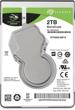 Seagate Disco HDD Interno SEAGATE BarraCuda 2.5" (2 TB - SATA - 5400 RPM)