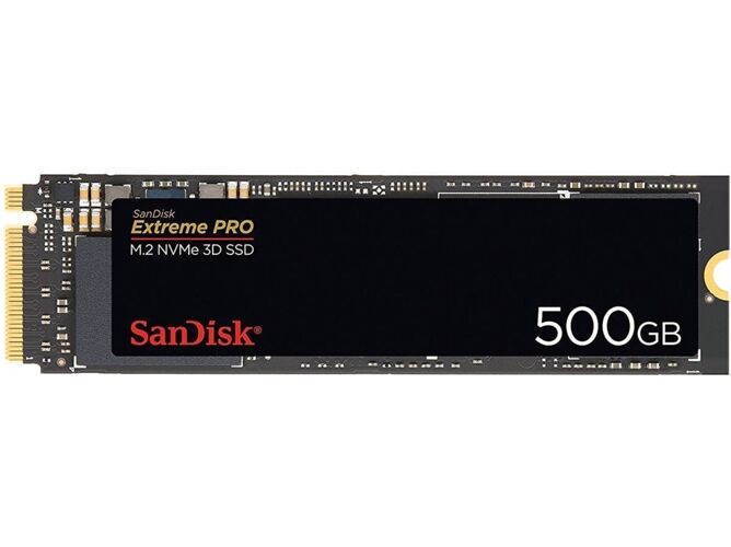 SanDisk Disco SSD Interno SANDISK Extreme Pro (500 GB - M.2 PCI-Express - 3400 MB/s)