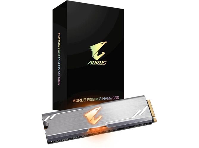 Gigabyte Disco SSD Interno GIGABYTE Aorus RGB (512 GB - M.2 PCI-Express - 2480 MB/s)