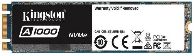 Kingston Disco SSD Interno KINGSTON A1000 M.2 2280 960 GB (1 TB - M.2 PCI-Express - 1500 MB/s)