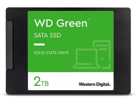 Western Digital Disco SSD Interno WESTERN DIGITAL Green (2 TB - Serial ATA III - 545 MB/s)