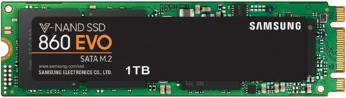 Samsung Disco SSD Interno SAMSUNG 860 EVO M.2 1TB (1 TB - M.2 SATA - 550 MB/s)