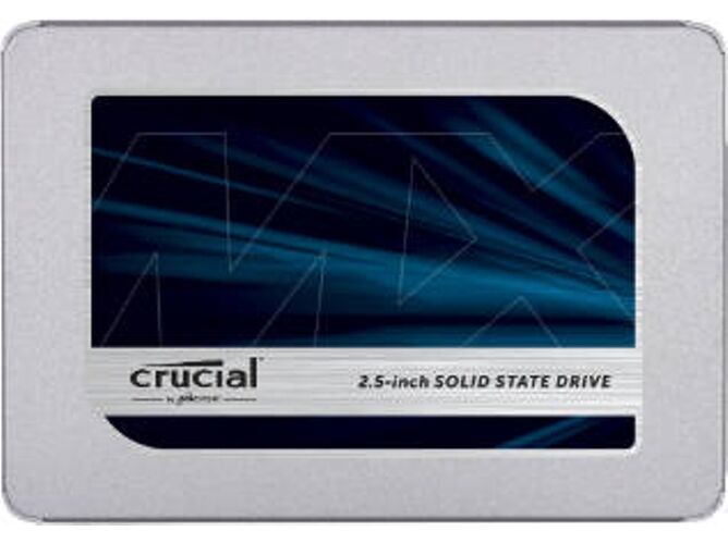 Crucial Disco SSD Interno CRUCIAL MX500 (500 GB - SATA - 560 MB/s)