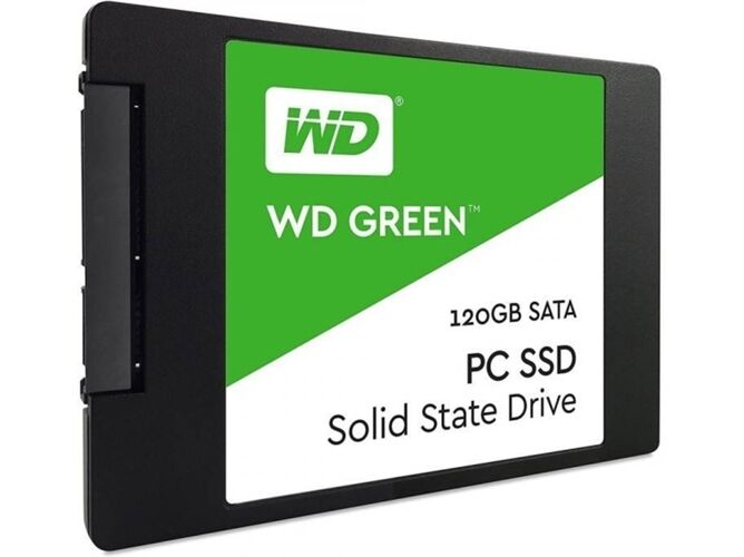 Western Digital Disco SSD Interno WESTERN DIGITAL Green 3D WDS120G2G0A (120 GB - SATA - 540 MB/s)