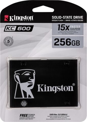 Kingston Disco SSD Interno KINGSTON KC600 SATA3 256GB (256 GB - SATA - 550 MB/s)