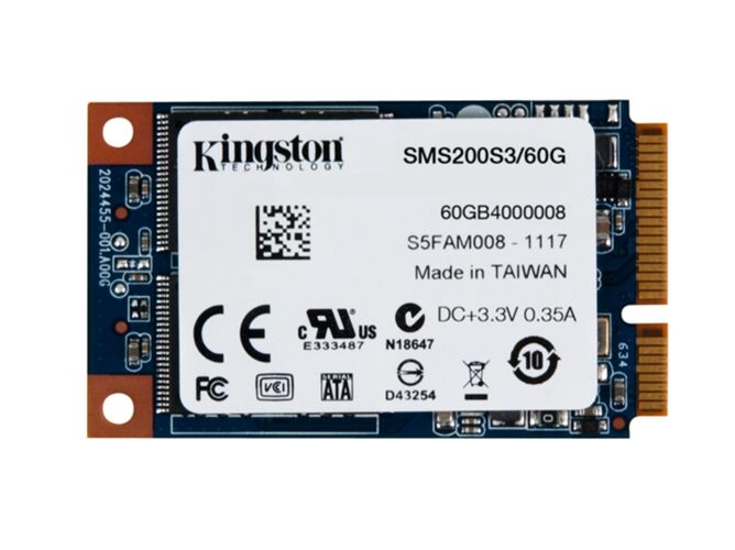 Kingston Disco SSD Interno KINGSTON Msata MS200S3 / 60GB (60 GB - SATA - 550 Mb/s)