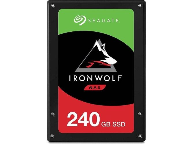 Seagate Disco SSD Interno SEAGATE IronWolf 110 (240 GB - SATA - 560 MB/s)
