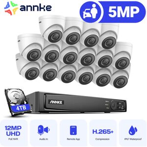 ANNKE 16CH 8MP fhd poe Netzwerk-Videoüberwachungssystem nvr mit 16PCS 8MP IP-Überwachungskameras mit Unterstützung für TF-Karten zur Audioaufnahme - mit