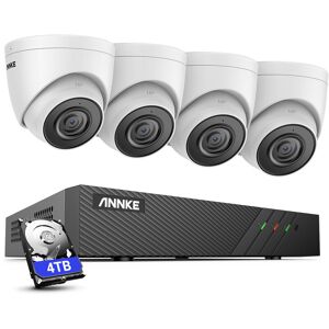 ANNKE 3K kabelgebundenes Überwachungskamera-Set für den Außenbereich mit Personen-/Fahrzeugerkennung, Videoüberwachungs-Set mit 4 tb 6 mp nvr und 4 x 3K