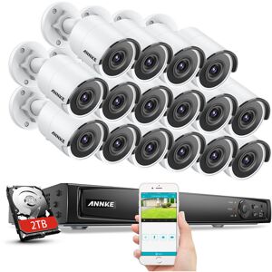 Annke - PoE Kit de vidéosurveillance 4K Ultra hd Système de sécurité vidéo réseau 16CH 4K H.265 + nvr de surveillance 16 caméras haute définition 8MP