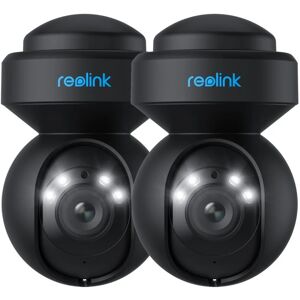 Reolink 5MP WLAN PTZ Überwachungskamera mit smarter Erkennung & Spotlight, Farbige Nachtsicht, Auto-Tracking, E1 Outdoor(Schwarz), 2 Pack