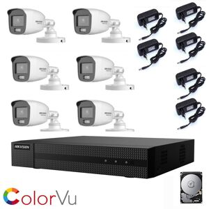 Hikvision - videoüberwachungskit dvr 8 kanäle 6 kameras 2MP ahd hd 1 tb