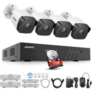 8CH 2MP Ultra hd poe Netzwerk-Videosicherheitssystem 6MP H.265 nvr Mit 4X 2MP 30m Nachtsicht Wetterfeste IP-CCTV-Kamera - mit 1TB Festplatte - Annke