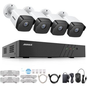 Annke - 8CH 2MP Ultra hd poe Netzwerk-Videosicherheitssystem 6MP H.265 nvr Mit 4X 2MP 30m Nachtsicht Wetterfeste IP-CCTV-Kamera - ohne Festplatte