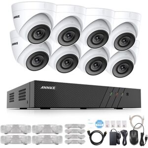 Annke - 8CH 5MP Ultra hd poe Netzwerk-Videosicherheitssystem 6MP H.265 nvr Mit 8X 5MP 30m Nachtsicht Wetterfeste IP-CCTV-Kamera - ohne Festplatte