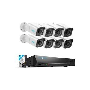 Reolink - 4K 8MP 16-Kanal und 8-Cam Innen/Außen kebalgebundene 3TB NVR Überwachungskamerasystem, einfache Installation, do-it-yourself - RLK16-800B8