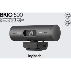 Logitech Webcam BRIO 500, Full HD 1080p, grafit 1920x1080, 30 FPS, USB-C, Privacy Shutter, Retail