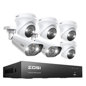 SupplySwap CCTV-system, 8CH H265+, 4K Ultra HD, 2T, 5MP 2 Bullet 2 Dome