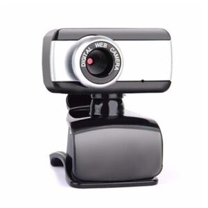 Teknikproffset Webcam med indbygget mikrofon, USB 2.0, Svart/Sølv