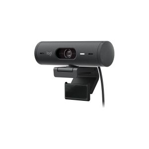 Logitech®   BRIO 500 - Webcam - farve - Full HD (1920 x 1080) - Indbygget mikrofon (Stereo) - USB-C - Grafit