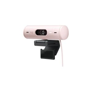 Logitech®   BRIO 500 - Webcam - farve - Full HD (1920 x 1080) - Indbygget mikrofon (Stereo) - USB-C - Rose