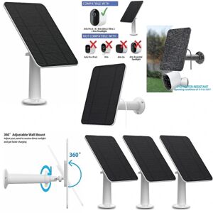 Solpanelladning til Arlo Ultra/ultra 2/ pro 3/ pro 4/ pro 3 Floodlight/go 2 4w