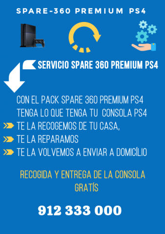 SONY Servicio Reparación Videoconsola PS4 Spare 360 Premium