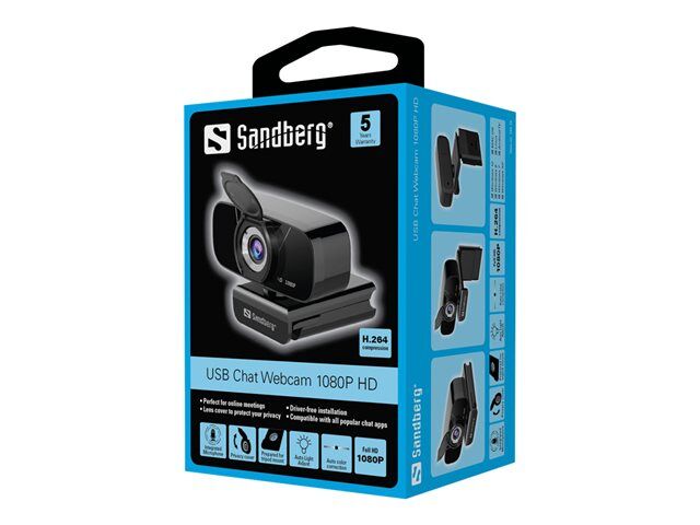 Sandberg USB Chat Webcam 1080P HD