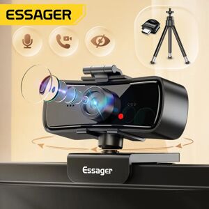 Essager – Webcam C3 avec full HD  ordinateurs portables ou fixes  1080P  branchement USB  avec micro