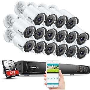 Annke - Surveillance 16K 4K Ultra hd PoE Système de sécurité vidéo réseau 16CH 4K H.265 + nvr de surveillance avec 16 caméras haute définition 8MP hd - Publicité