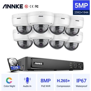 Annke - Kit caméra de surveillance 8CH 1080p nvr +8 caméras dome extérieur/intérieur vision nocturne 100ft – disque dur de 1 tb - Publicité