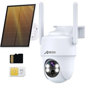 Anran - 3G/4G lte Caméra de Surveillance Extérieure+Panneau Solaire, 2K Camera Exterieur sans Fil sur Batterie, Carte SIM+32Go Carte sd, 360° ptz - Publicité