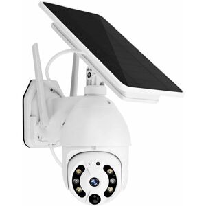 XVX - Camera De Securite a Panneau Solaire Sans Fil, Camera Exterieure 1080P Wifi Camera De Surveillance Ptz 360° Prise En Charge Vision Nocturne, - Publicité