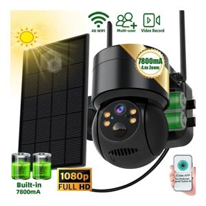 RANIPOBO Camera de surveillance de l'energie solaire WiFi 2MP, Panneau Plusolar ptz sans fil camera ip exterieure ip exterieur Protection de securite - Publicité